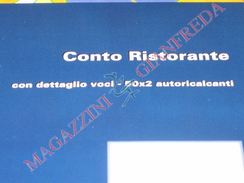 BLOCCO CONTO RISTORANTE CON DETTAGLIO VOCI 50X2 AUTORICALCANTI E5343C